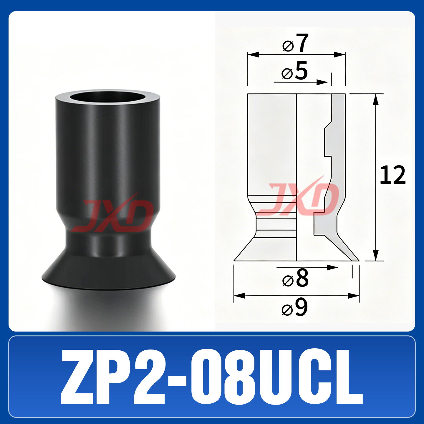 ZP2-08UCL Non-Marking Suction Cup - Image 1