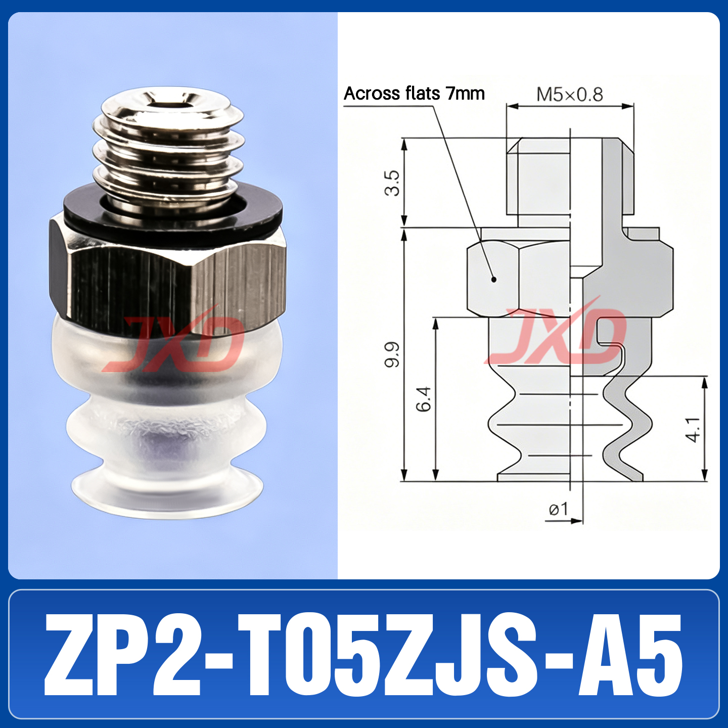 ZP2-T05ZJS-A5 Bellows Suction Cup - Image 1