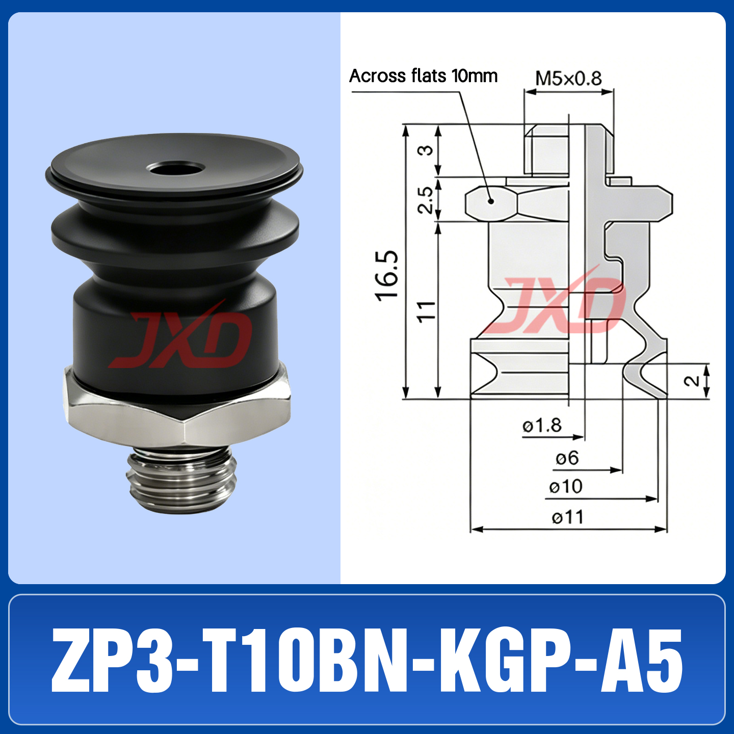 ZP3-T10BN-KGP-A5 Non-Marking Suction Cup - Image 1