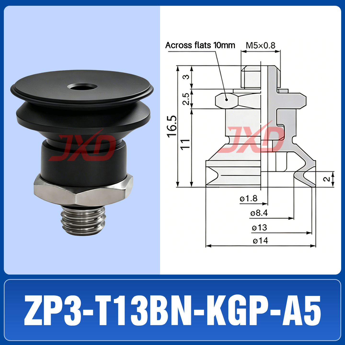 ZP3-T13BN-KGP-A5 Non-Marking Suction Cup - Image 1