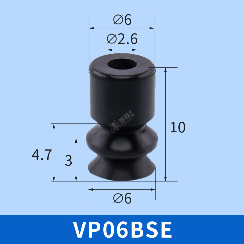 VP6BSE ESD-Safe Single Bellows Suction Cup