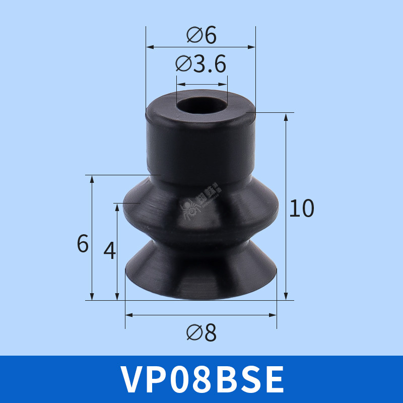 VP8BSE ESD-Safe Single Bellows Suction Cup