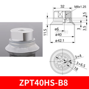 ZPT40HS-B8 Heavy-Duty Suction Cup